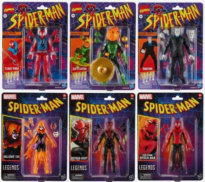 2024 Marvel Spider-Man Legends Retro Card Wave 4 6" Scale Hasbro Figures Set 6pc
