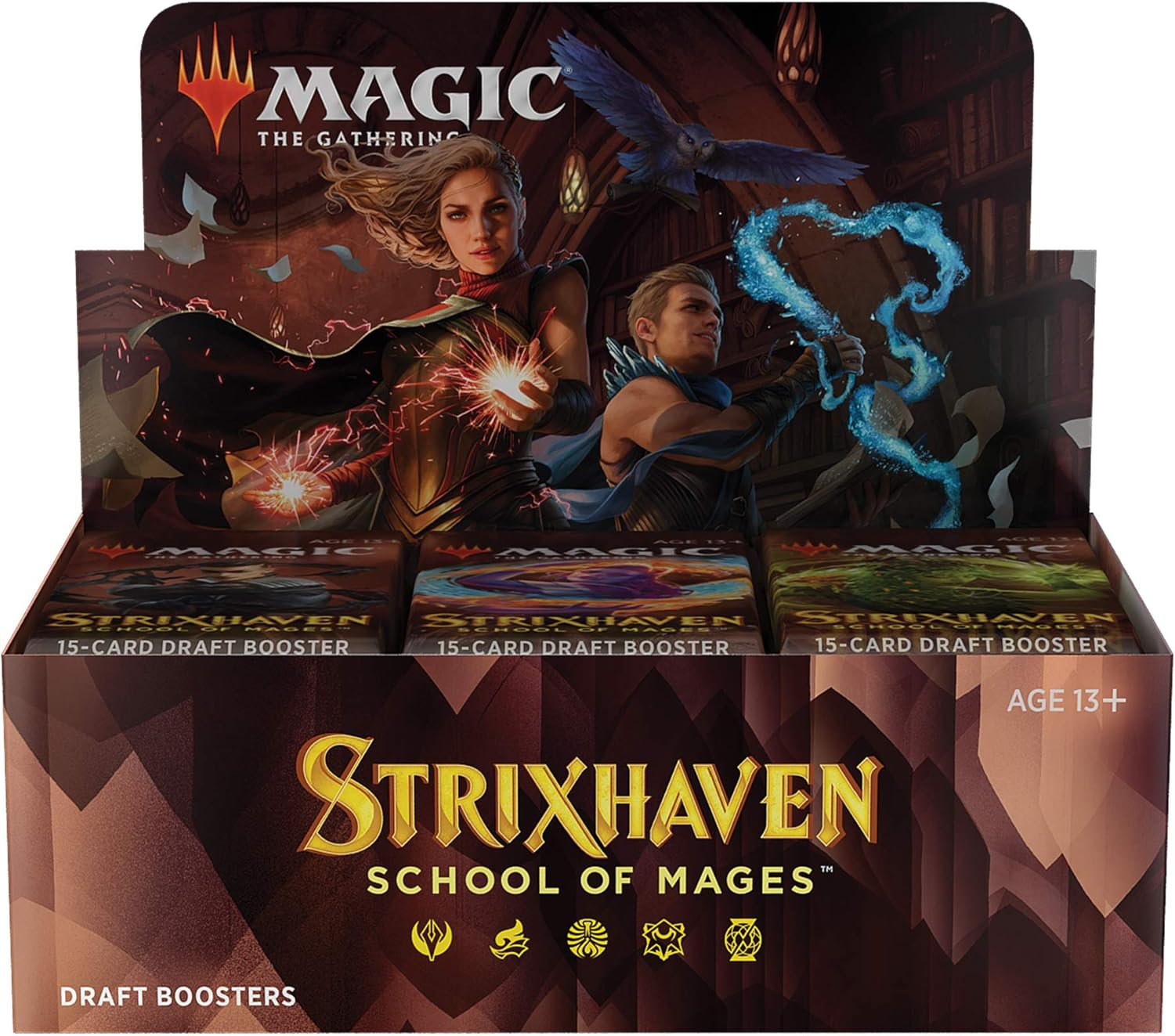 Magic: the Gathering Strixhaven Draft Booster Box | 36 Packs (540 Magic Cards), 