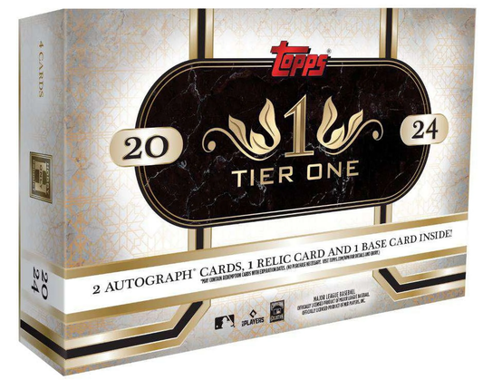 MLB  2024 Tier One Baseball Trading Card Hobby Box (2 Autographs, 1 Relic per Bo