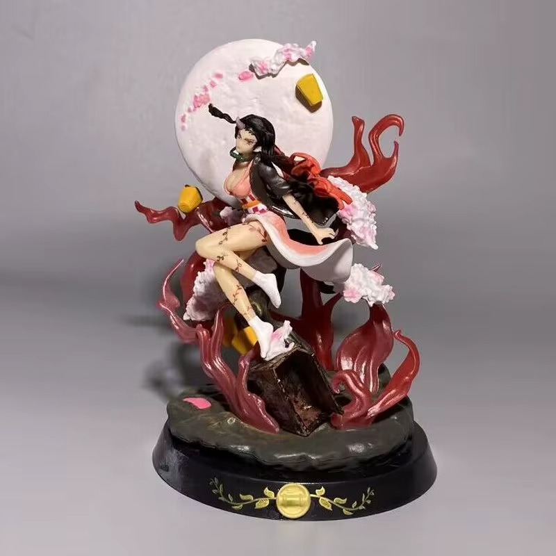 Demon Slayer Figures Kamado Nezuko Anime Figure Pvc Gk Statue Model Doll Cute Or