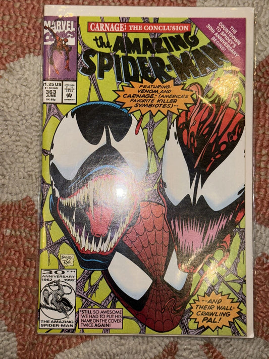 Marvel Amazing Spiderman # 363    1992    Carnage + Venom   High Grade