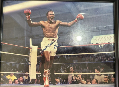 Autographed 11x14 Photo Of Sugar Ray Leonard’s 1987 Defeat Of Anthony Hagler