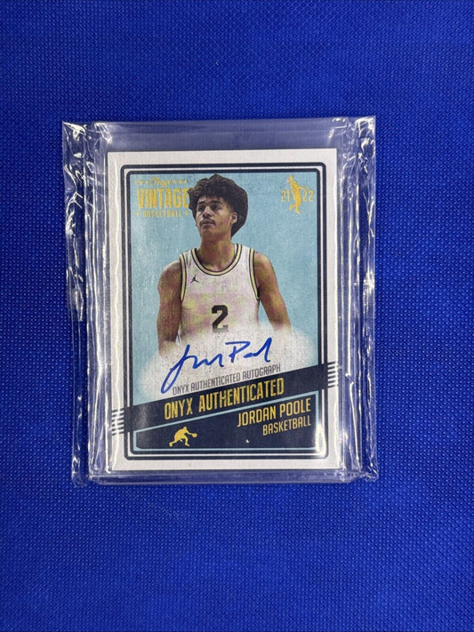 JORDAN POOLE 2021 Onyx Vintage Authenticated on-card AUTO / AUTOGRAPH