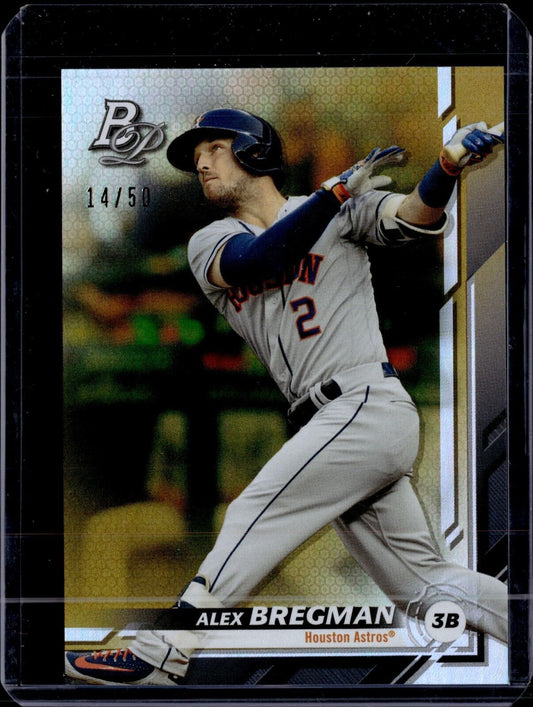 2019 Bowman Platinum - Swinging #9 Alex Bregman (Gold) /50