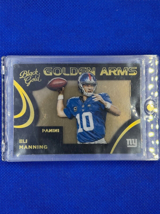 2015 Panini Black Gold Golden Arms Gold Foil 03/49 Eli Manning #GA-10