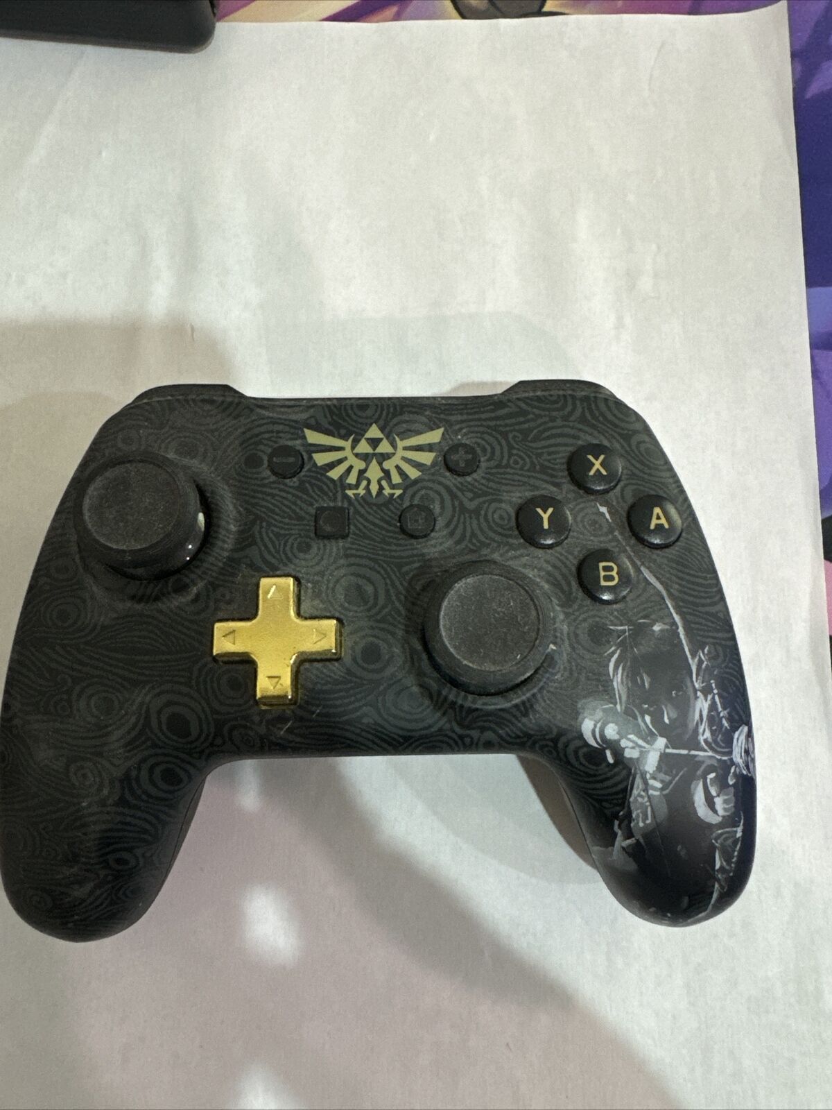 Power A Zelda Breath of the Wild Nintendo Switch Wired Controller Black Gold