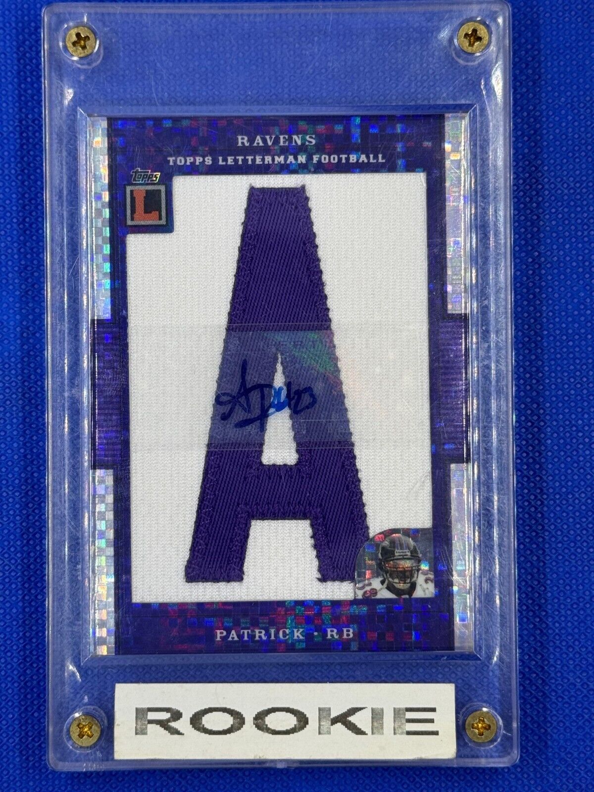 Allen Patrick - 2008 Topps Letterman Football - Auto Jersey Patch - Numbered /15