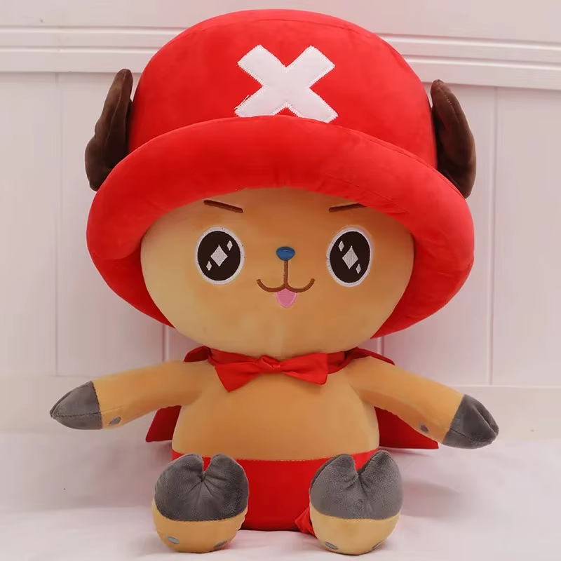 One Piece Anime Figure Luffy Stuffed Plush Doll Toy Bedroom Decoration for Kid X