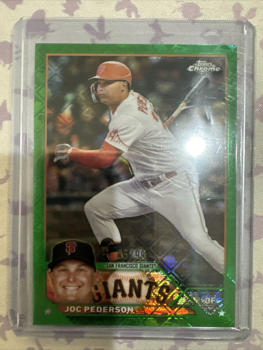 2023 Topps Chrome Logofractor Edition - Green Refractor #31 Joc Pederson /99