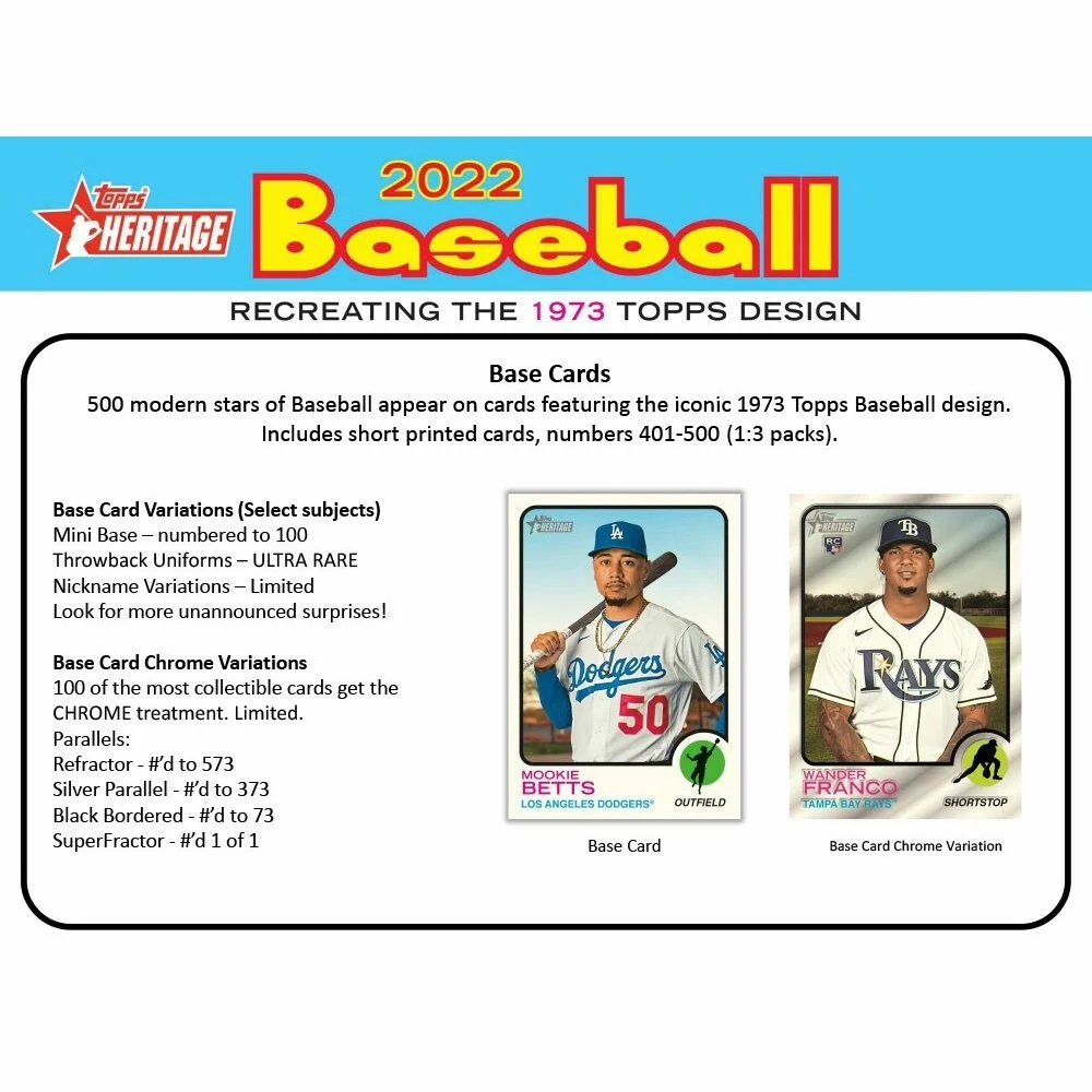 2022  Heritage MLB Baseball Hanger Box
