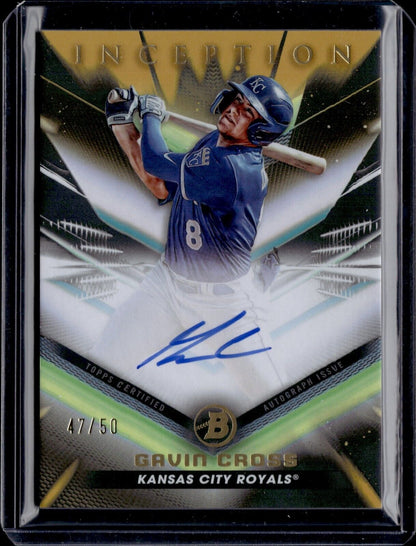 2023 Bowman Inception - Auto Gold Foil #BPA-GC Gavin Cross /50 (AU, RC)