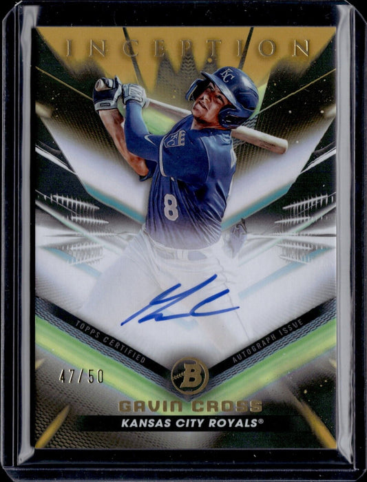 2023 Bowman Inception - Auto Gold Foil #BPA-GC Gavin Cross /50 (AU, RC)