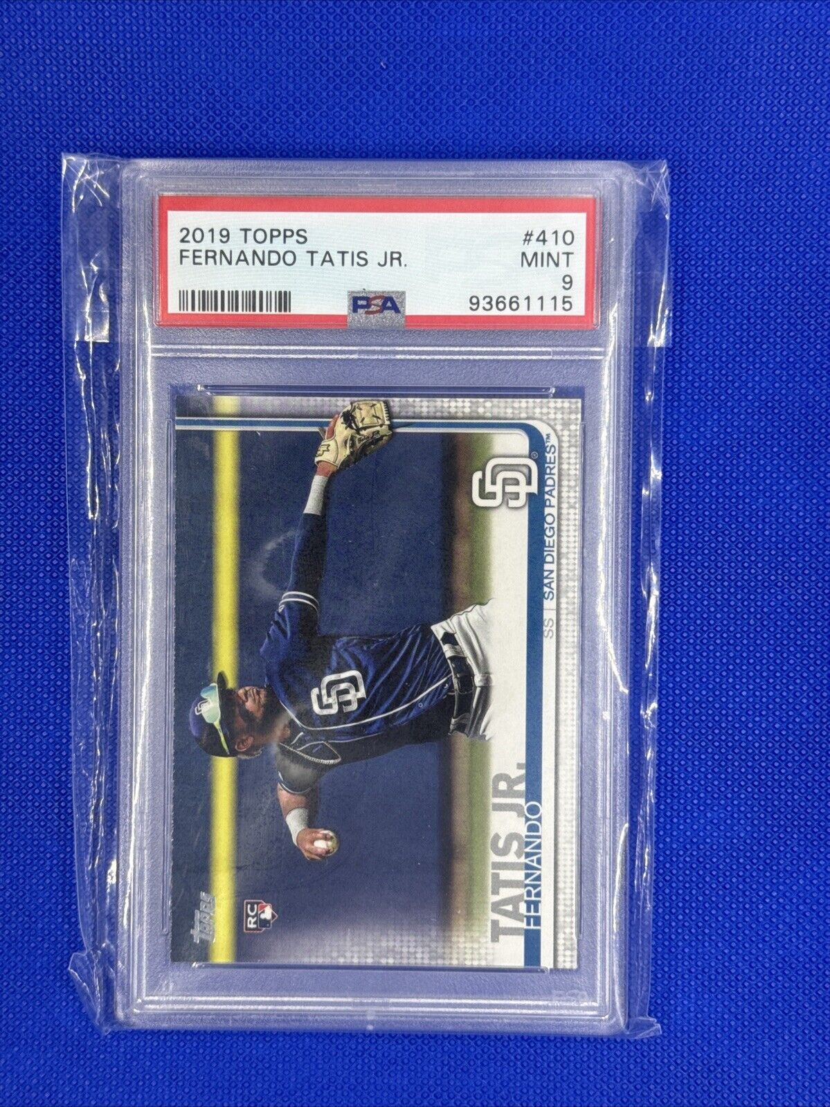 GRADED PSA 9 MINT FERNANDO TATIS JR. 2019 Topps Baseball Rookie Card #410