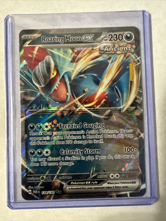 Pokémon TCG Roaring Moon Ex Paradox Rift 124/182 Holo Double Rare