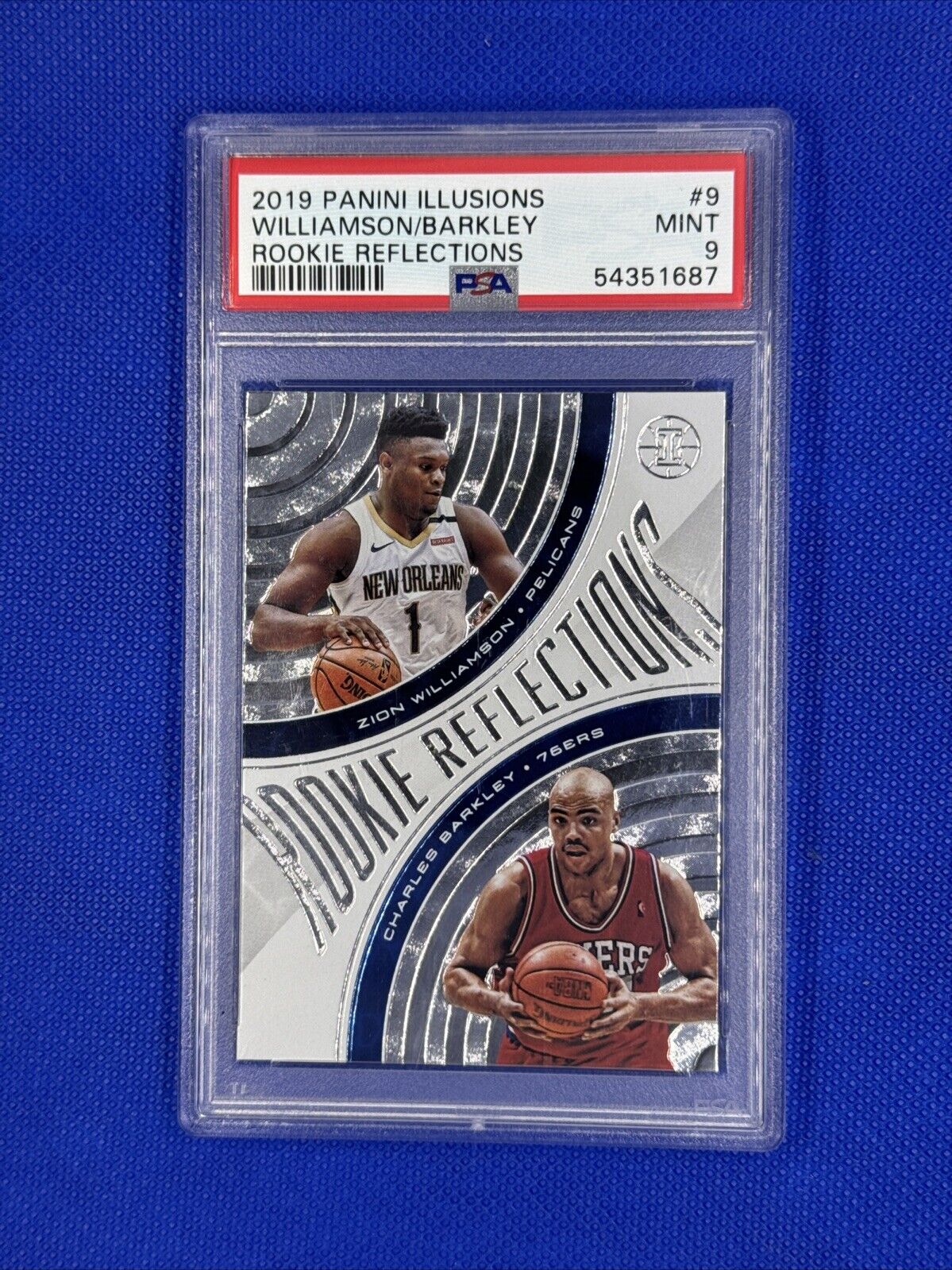 2019 Panini Illusions ZION WILLIAMSON RC/CHARLES BARKLEY #9 PSA 9 MINT ROOKIE 