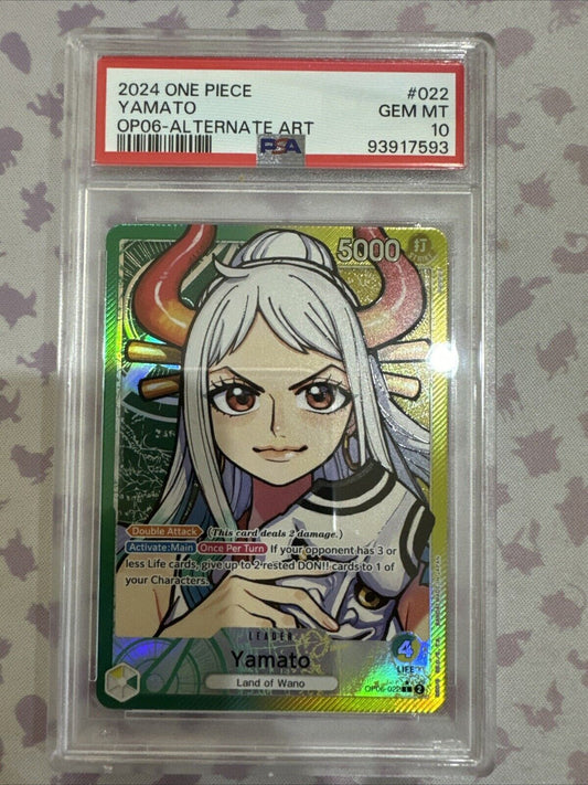 PSA 10 Yamato OP06-022 Alternate Art Leader English One Piece 2024