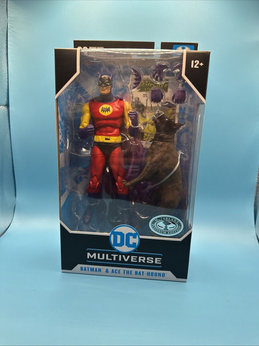 DC Multiverse BATMAN & ACE THE BAT-HOUND Silver Age McFarlane Platinum Edition