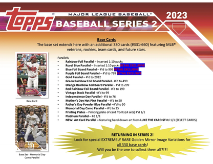 2023  Series 2 Baseball Value Box