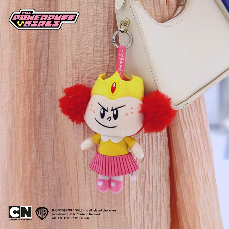 New Kawaii Anime the Powerpuff Girls Plush Keychain Mojo Jojo