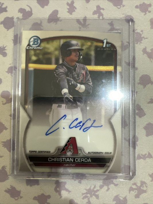 2023 Bowman Chrome - Prospect Autographs #CPA-CCE Christian Cerda (AU, RC)