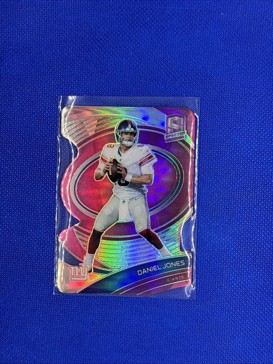 2021 Panini Spectra Daniel Jones Prizm 10/20 #73 Pink Die-cut New York Giants