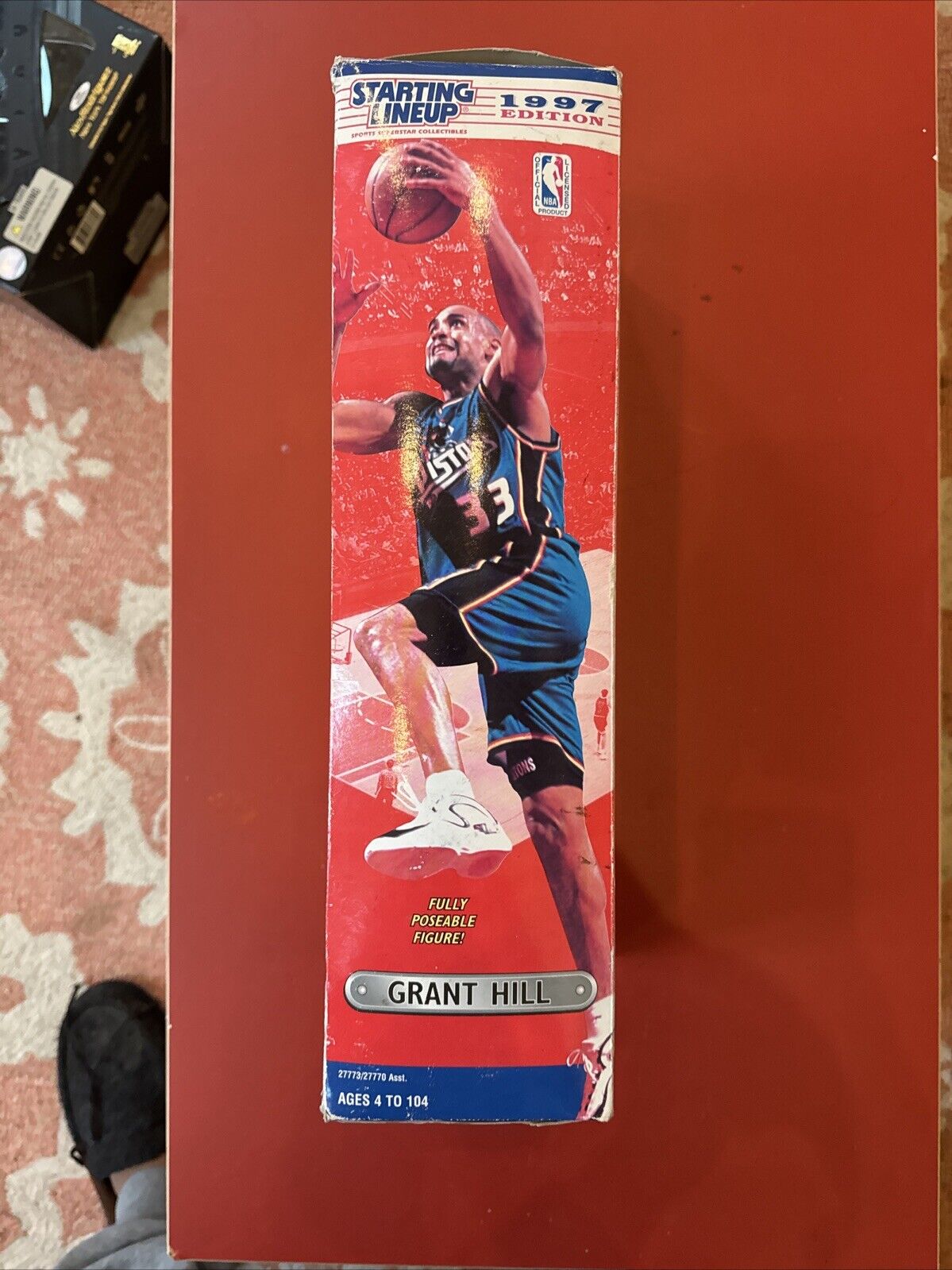 1997 Edition GRANT HILL Starting Lineup 12" Poseable Figure Pistons Basketball