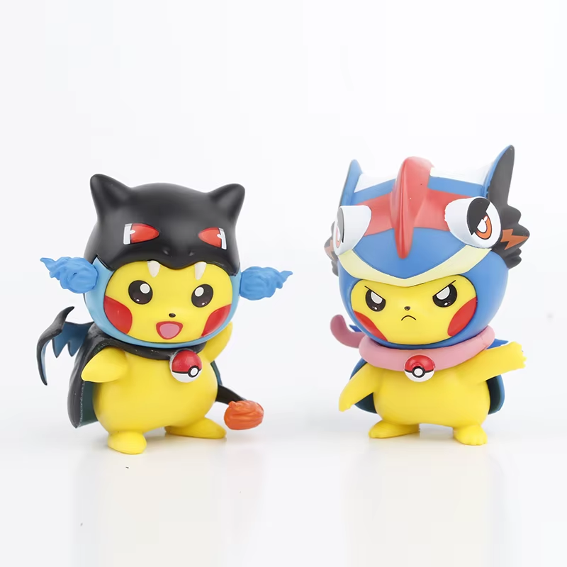 New 6Pcs/Set Pokemon Pikachu as Charizard Mew Figure Toys 7Cm