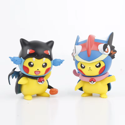 New 6Pcs/Set Pokemon Pikachu as Charizard Mew Figure Toys 7Cm