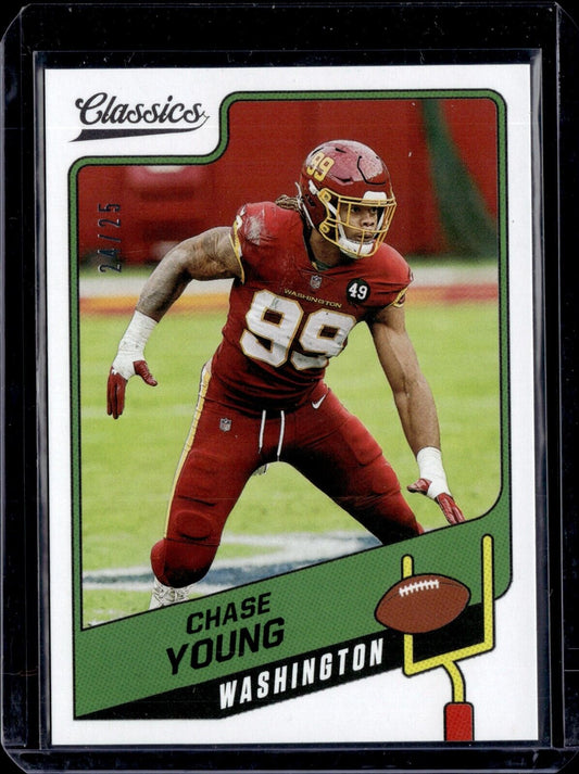 2021 Classics No.61 Chase Young /25 Blank Back Washington