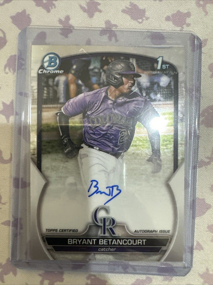 2023 Bowman Chrome #CPA-BB Bryant Betancourt Chrome Prospect Autographs