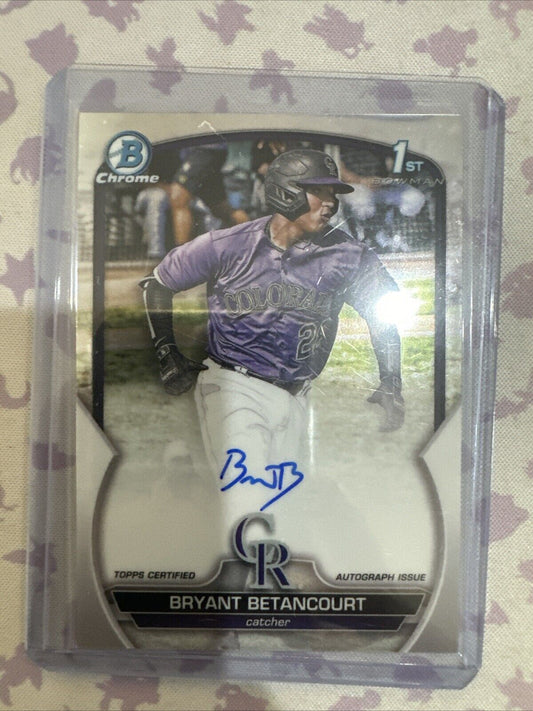 2023 Bowman Chrome #CPA-BB Bryant Betancourt Chrome Prospect Autographs