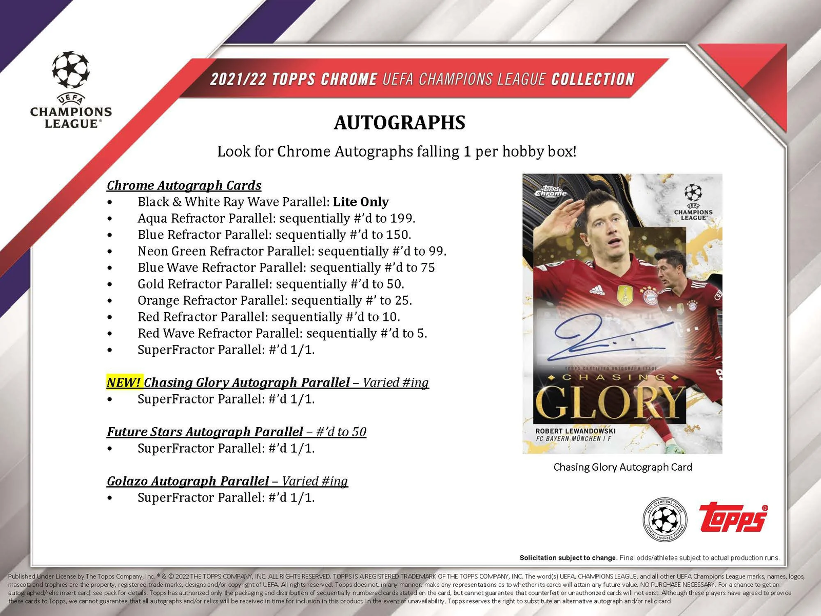 2021-22  UEFA Champions League Chrome Soccer Hobby Box