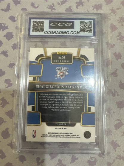 2023-24 Panini Select Concourse Tectonic #57 Shai Gilgeous-Alexander CCG 10
