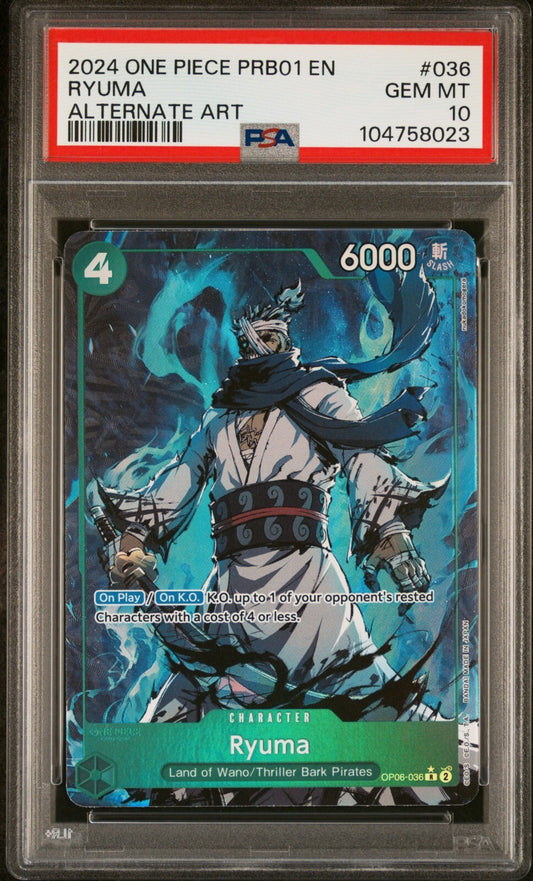 ONE PIECE PRB01 - 036 RYUMA ALT ART PSA 10