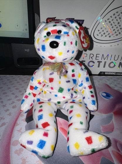 TY Beanie Baby "Ty 2K" Confetti Bear