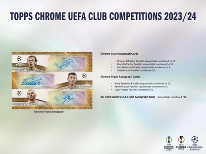 2023-24  Chrome UEFA Club Competitions Soccer Hobby Box