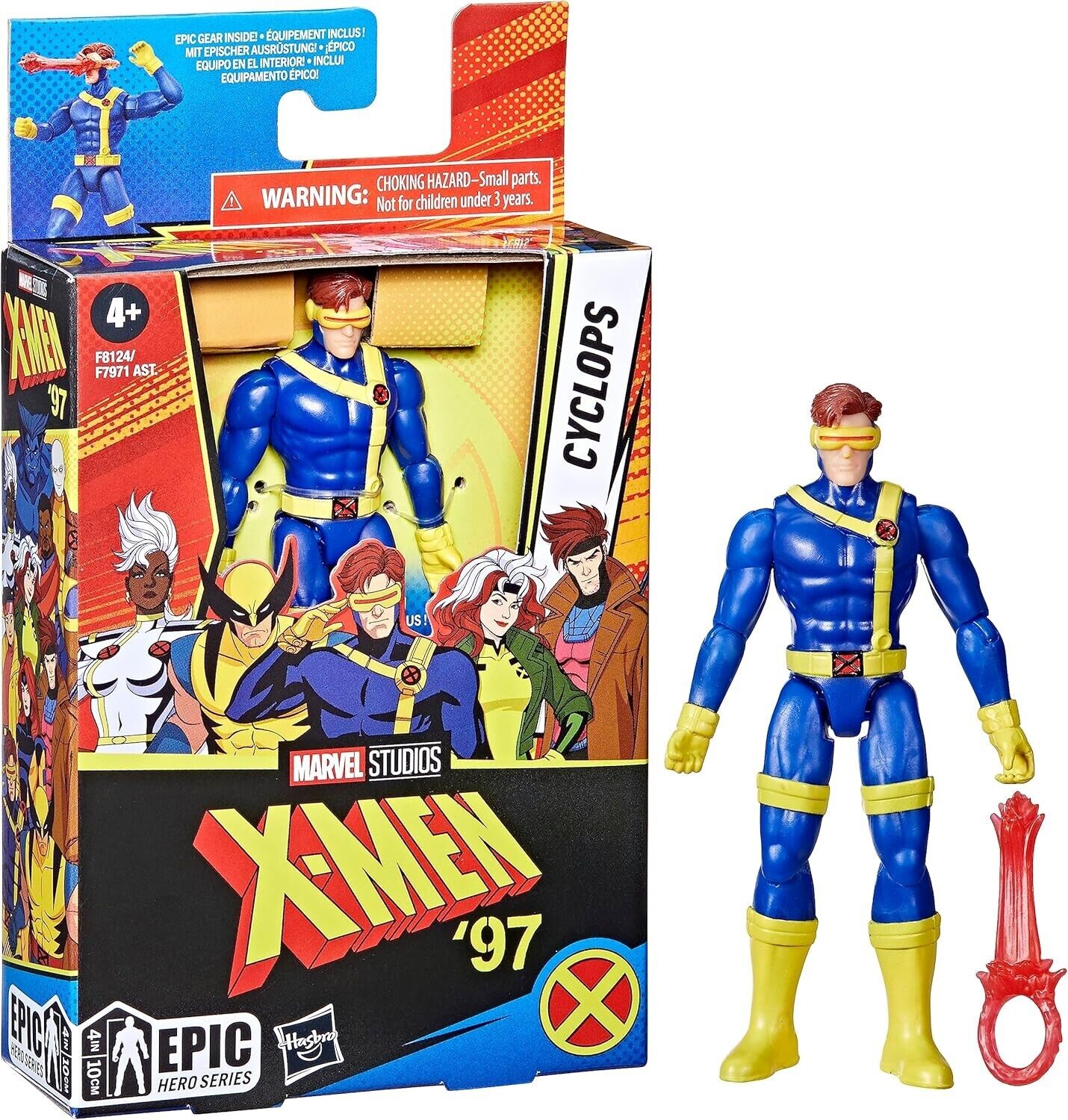 Cyclops 4-Inch Action Figure Hasbro X-Men 97 Epic Hero Series 2023