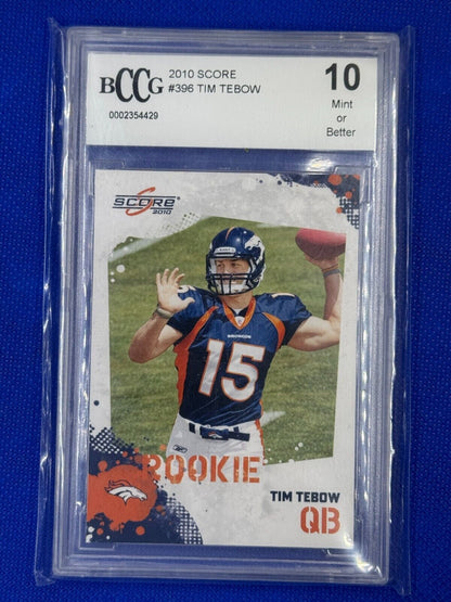 2010 Score - #396 Tim Tebow (RC) BCCG 10 Mint or better 