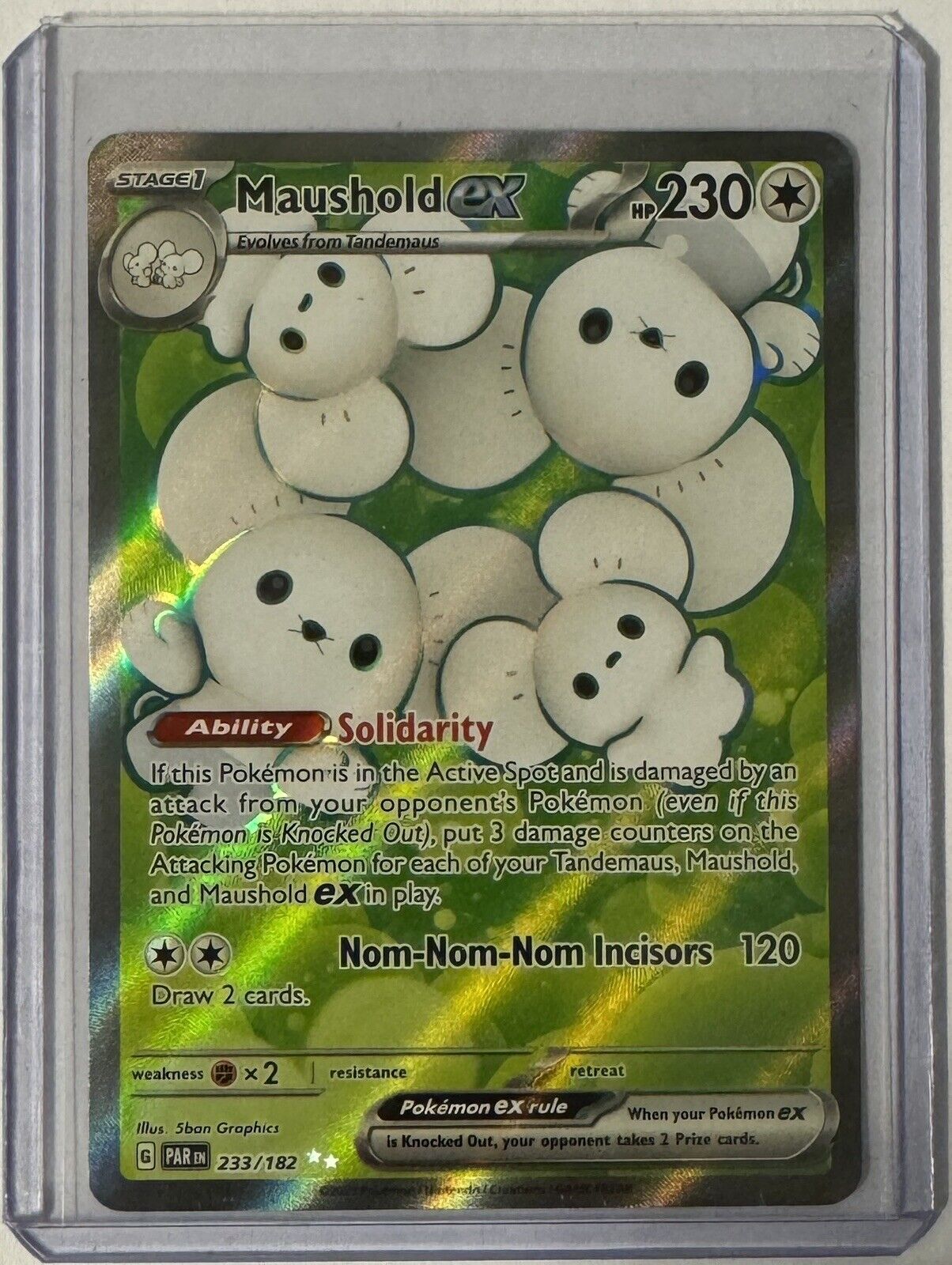 Pokémon TCG Maushold Ex Paradox Rift 233/182 Holo Ultra Rare