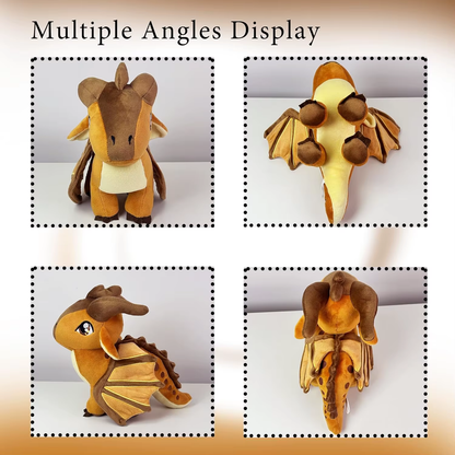 Wings of Fire Toys Dragon Plush Toy Soft Stuffed Animal Cool Brown Dragon Decor 