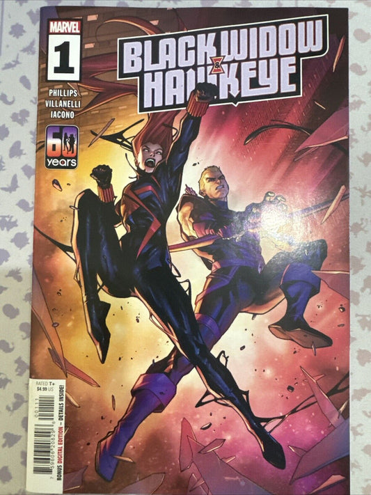 Marvel Comics "Black Widow and Hawkeye" #1, Variant Cover, published 2024, New