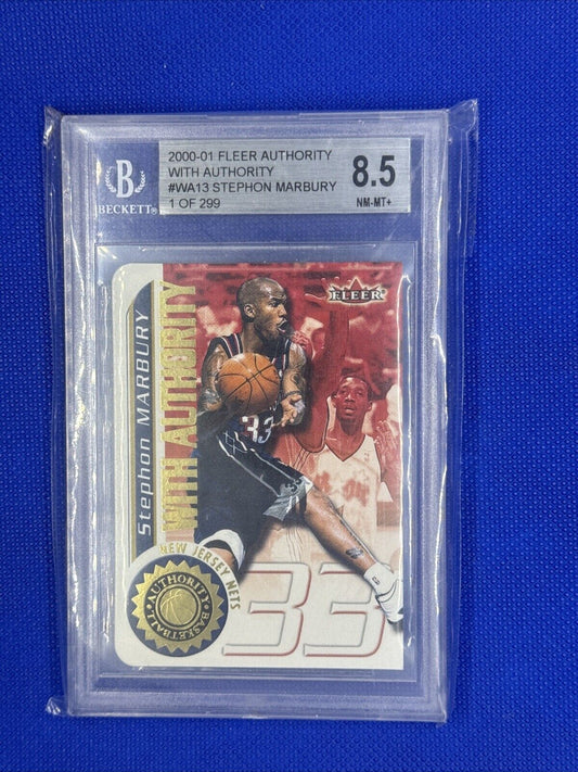 Stephon Marbury FLEER AUTHORITY BECKETT 8.5 1 Of 299 NBA 2001 T11-96