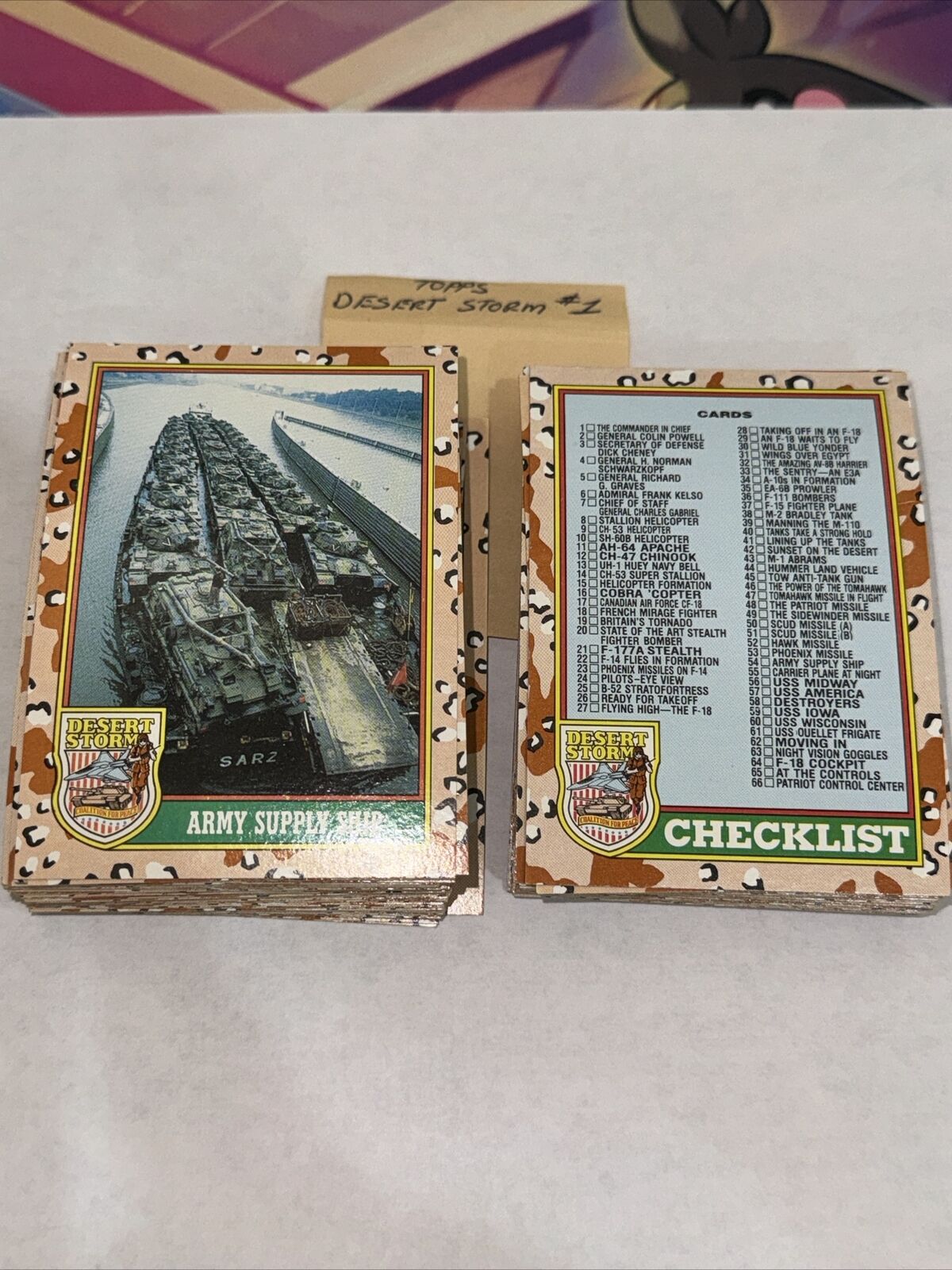 1991 Topps Desert Storm Trading Cards Complete Series 1 & 2  #1-176 US Army