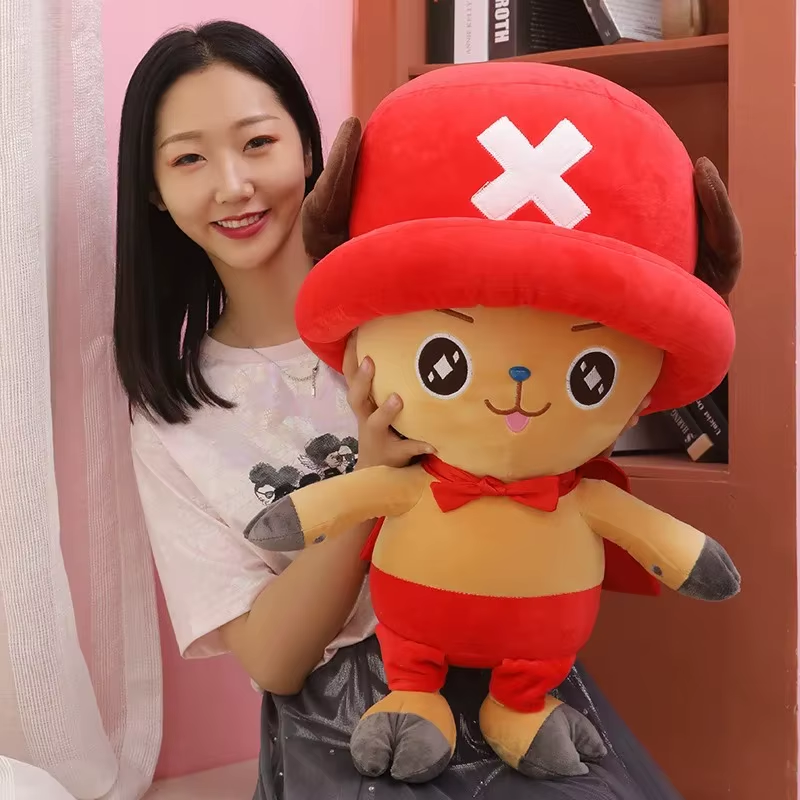 One Piece Anime Figure Luffy Stuffed Plush Doll Toy Bedroom Decoration for Kid X