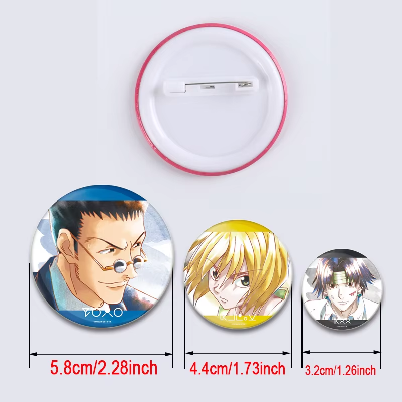 Anime Hunter X Hunter Brooches Gon Killua Kurapika Leorio Cartoon Pins Backpack 