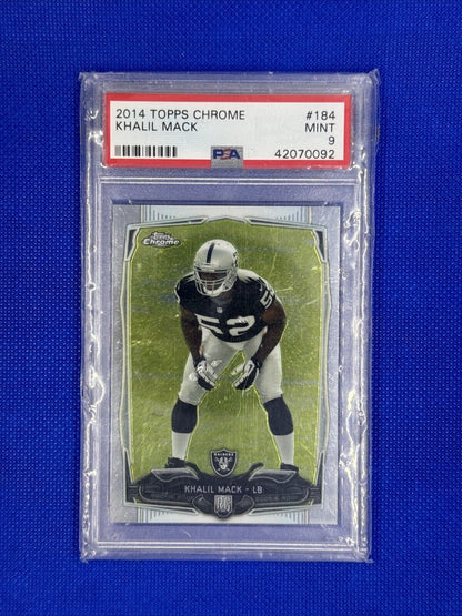 Khalil Mack PSA 9 2014 Topps Chrome ROOKIE Card Rc CHARGERS Mint