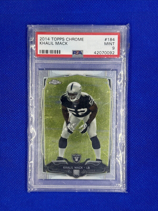 Khalil Mack PSA 9 2014 Topps Chrome ROOKIE Card Rc CHARGERS Mint