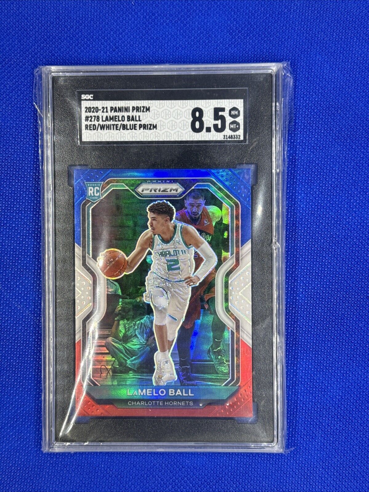 2020-21 Panini Prizm - Red White & Blue Prizm #278 LaMelo Ball (RC)