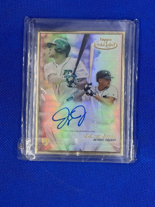 2017 Topps Gold Label - Gold Framed Autographs #FA-JJO Jacoby Jones (AU)