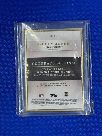 2017 Topps Gold Label - Gold Framed Autographs #FA-JJO Jacoby Jones (AU)